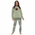 Women's Highland Cow Warm Soft Fleece Pyjama Set Cozy Loungewear PJs
