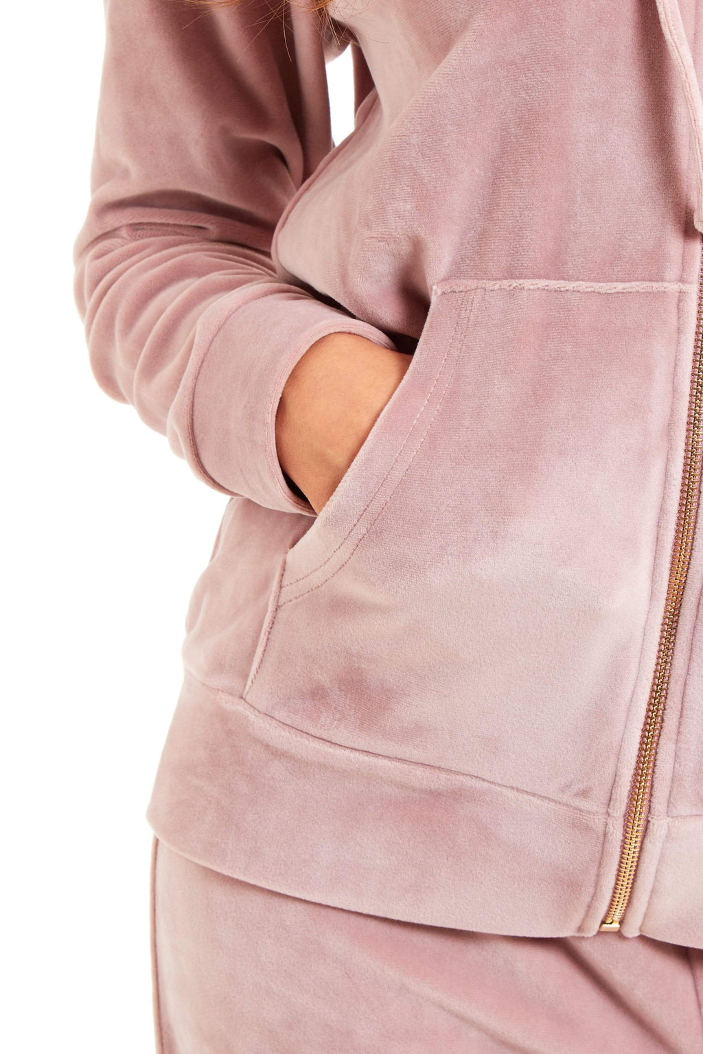 Women's Hooded Velour Lounge Set with Zipped Top and Elasticated Waistband Comfortable Stretchable Nightwear UK Sizes 8-22