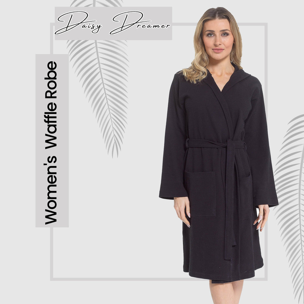 women-s-hooded-waffle-cotton-bathrobe-black-super-absorbent-spa-dressing-gown-for-home-lounge-travel-by-daisy-dreamer-bathrobe-1145860980 - Bobobiy