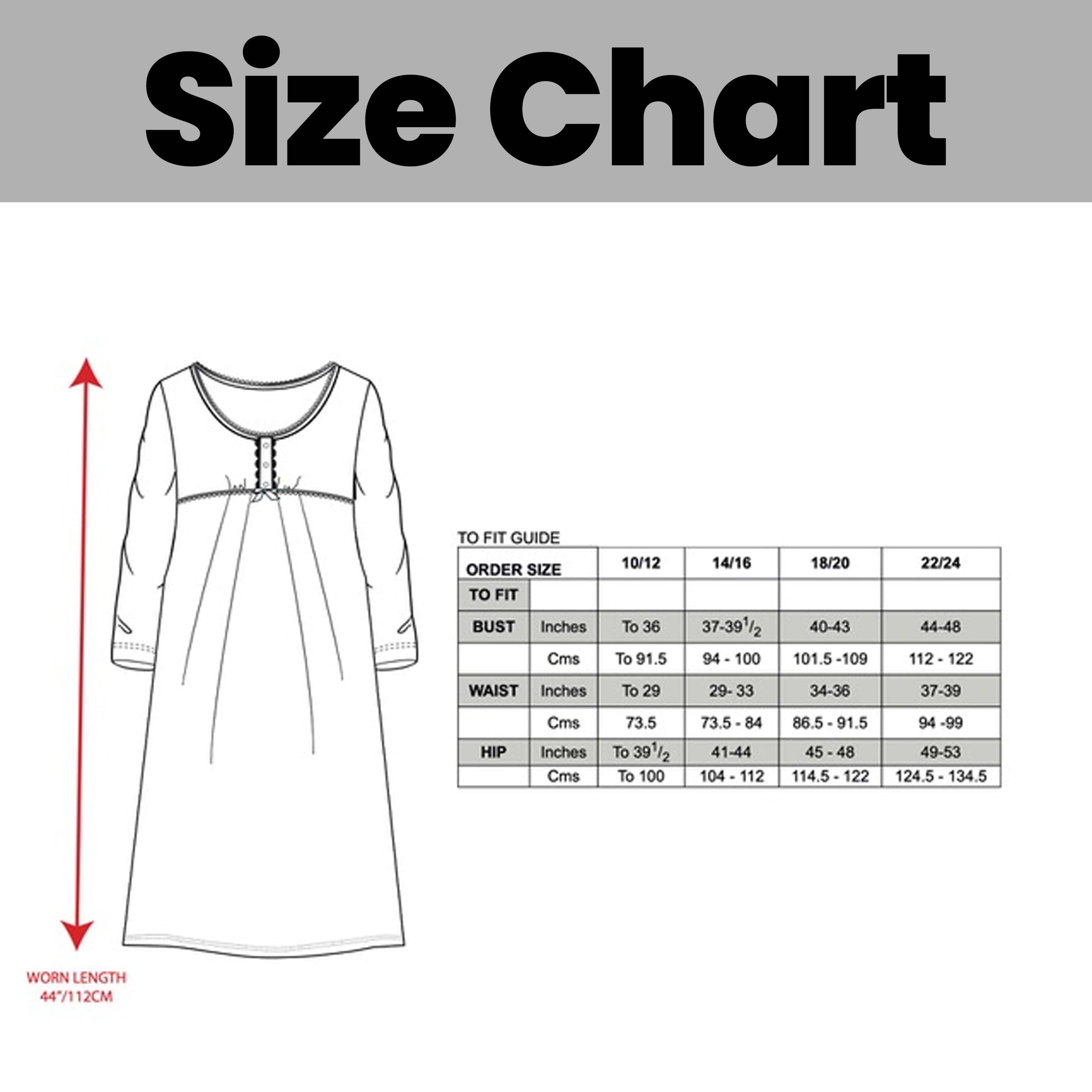 Women's Long Sleeve Fleece Nightdress Soft Warm Floral Print Sleepwear Cozy Winter Nightie Loungewear Available in Multiple Sizes