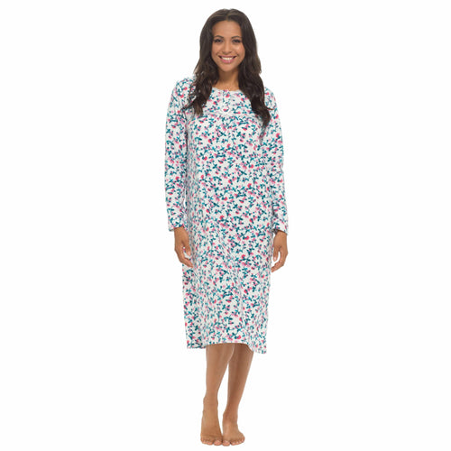 women-s-long-sleeve-fleece-nightdress-soft-warm-floral-print-sleepwear-cozy-winter-nightie-loungewear-available-in-multiple-sizes-by-daisy-dreamer-small-pink-pyjamas-1066665067 - Bobobiy