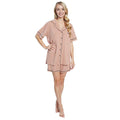 Women's Natural Short Pyjama Set Super Soft Sleepwear Nightwear Button Up Top and Shorts with Pockets PJs by  Daisy Dreamer