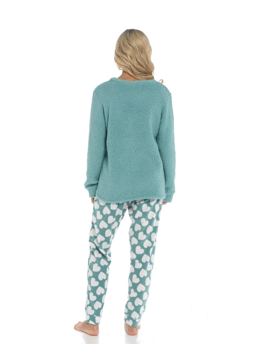 Women's Panda Snuggle Fleece Pyjama Set with Printed Pants Soft and Comfortable Loungewear in Easy Care Fabric Sizes Small to X-Large