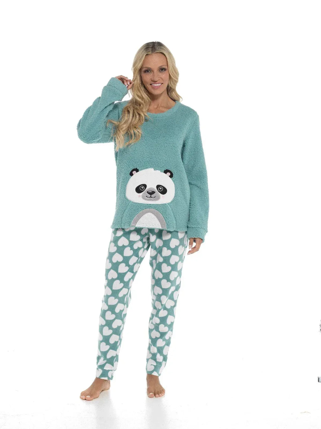 women-s-panda-snuggle-fleece-pyjama-set-with-printed-pants-soft-and-comfortable-loungewear-in-easy-care-fabric-sizes-small-to-x-large-by-daisy-dreamer-pyjamas-926786275 - Bobobiy