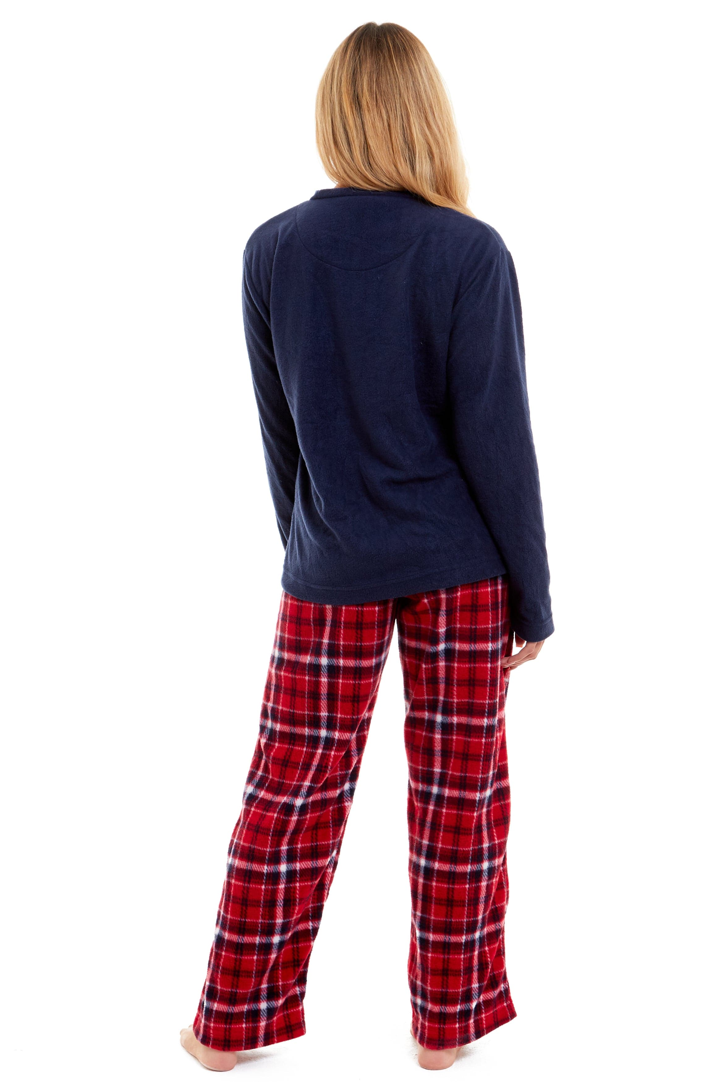 Women's Polar Bear Fleece Pyjama Set Soft Warm Winter Sleepwear Festive Christmas Gift Nightwear