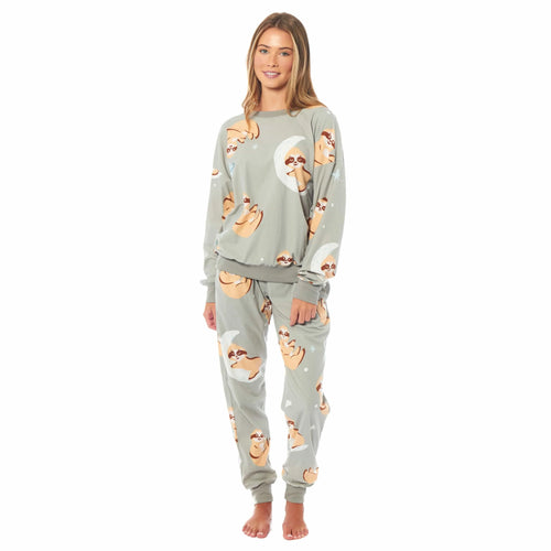 women-s-sloth-soft-fleece-pyjama-set-long-sleeve-animal-print-warm-pjs-loungewear-sleepwear-for-ladies-by-daisy-dreamer-small-8-10-sloth-pyjamas-1095396296 - Bobobiy