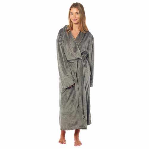 women-s-stripe-jacquard-soft-warm-long-dressing-gown-with-belt-and-pockets-cosy-shawl-collar-loungewear-robe-by-daisy-dreamer-small-uk-8-10-charcoal-robe-1177300351 - Bobobiy