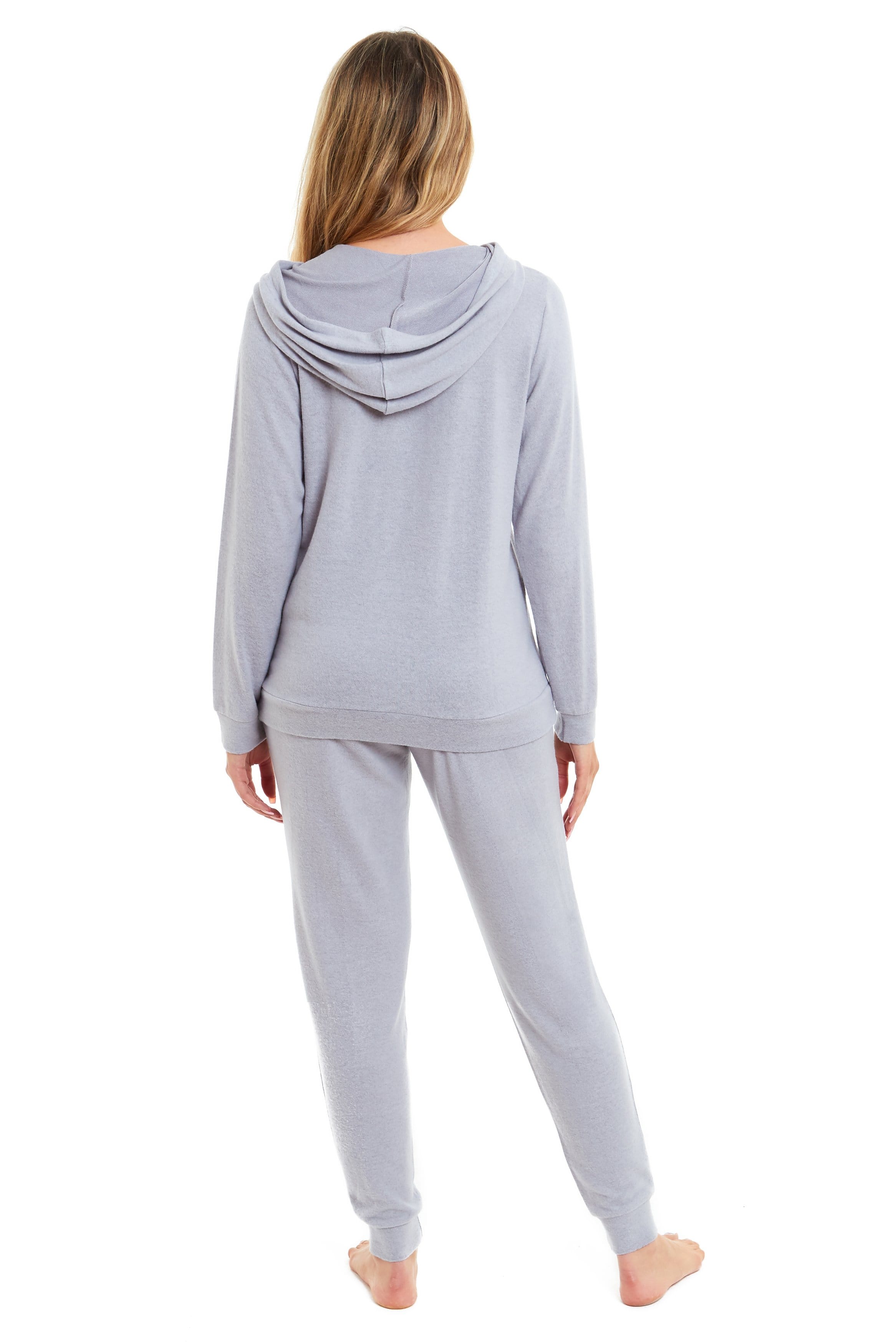 Women's Super Cosy Hooded Pyjama Set Soft Brushed Polyester Viscose Loungewear Warm and Elegant Nightwear Various Colours UK Sizes 8-22