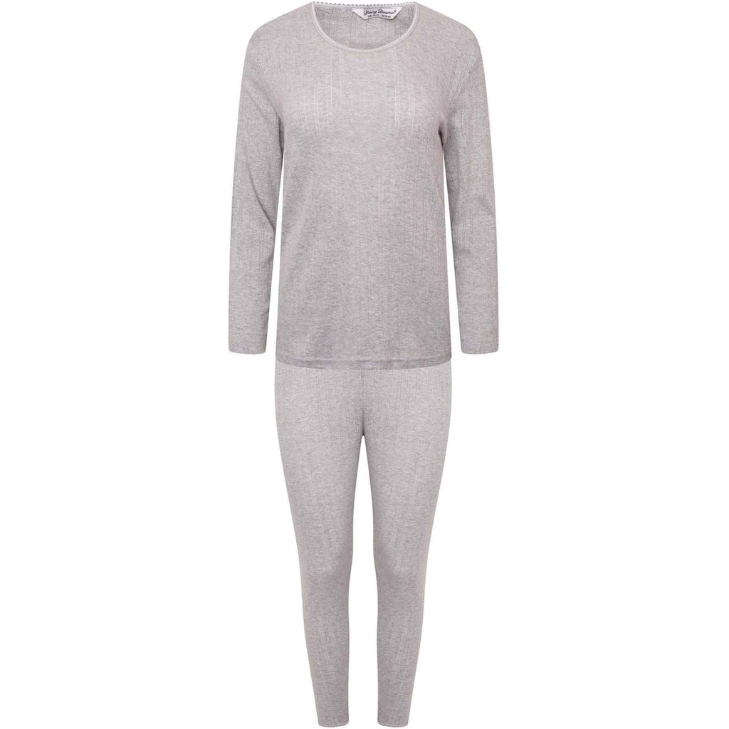 Women's Thermal Long Sleeve Top and Long Jane Pants Set Winter Base Layers Warm Insulating Cotton Rich Fabric Sizes S to XXL Multiple Colours