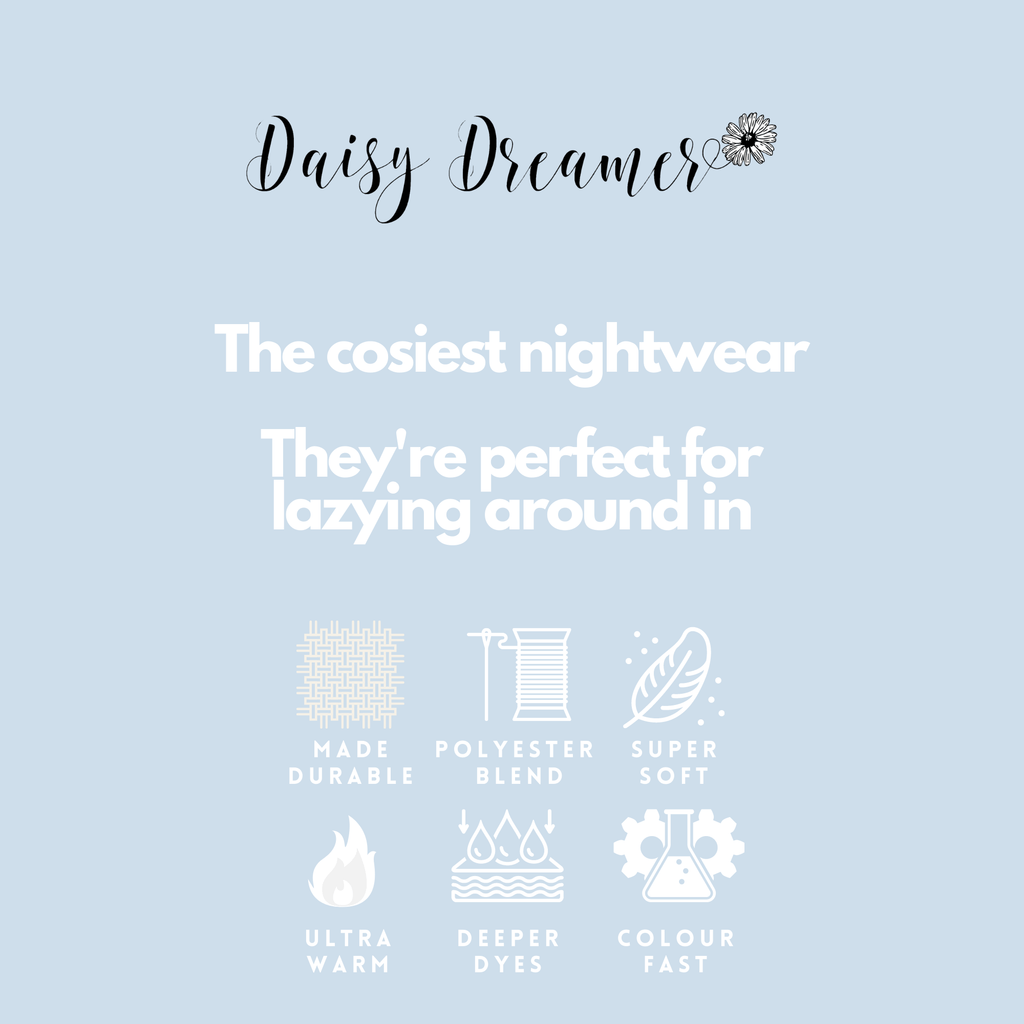 Women's Ultra-Soft Black Plush Fleece Hooded Pyjama Set with Sherpa Lining Cosy Durable Nightwear Sizes S to XL