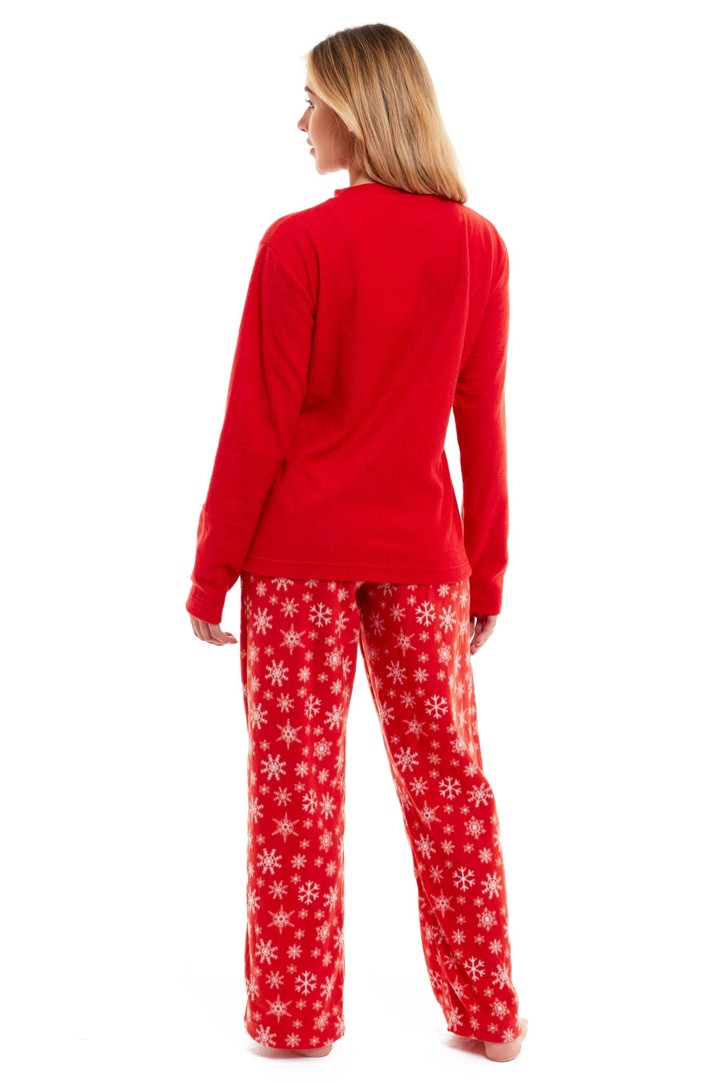 Women's Ultra Soft Polar Fleece Pyjama Set with Festive Robin Design Warm Winter Nightwear Comfortable Loungewear Christmas Gift