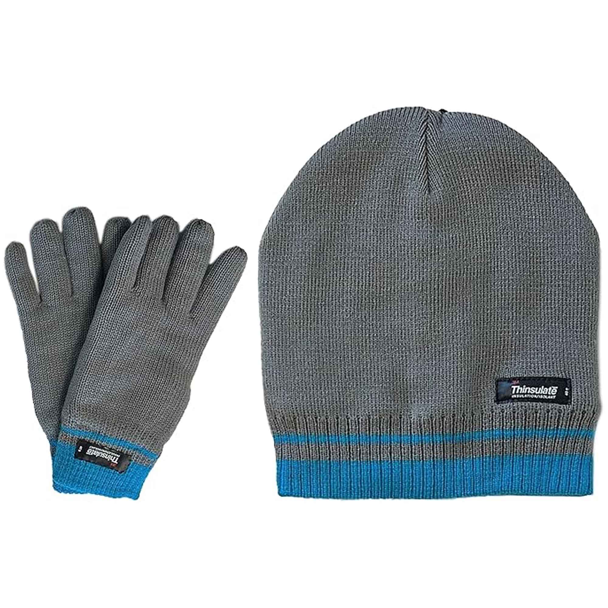 Women's Winter Hat and Gloves Set with 3M Thinsulate Insulation and Stylish Stripe Design in Multiple Colors for Warmth and Comfort