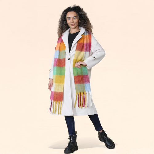 women-s-yellow-burgundy-chunky-knit-bright-plaid-blanket-scarf-long-winter-wrap-warm-check-shawl-with-tassels-gift-for-ladies-by-daisy-dreamer-yellow-burgundy-check-scarves-1177103816 - Bobobiy