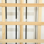 Natural wood trellis lattice detail panel for a raised planter