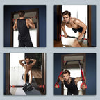 Doorway pull-up bar for performing pull-ups and supported hanging exercises
