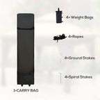 Pop-up gazebo tent accessory set: carry bag, weight bags, ropes, and ground stakes