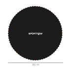 Black round 10ft trampoline replacement mat, 262 cm diameter