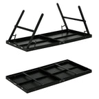 Folding mini ping pong table with legs down and base for storage