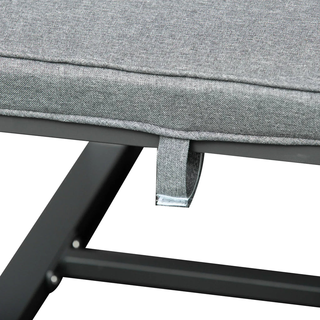 9PCs Patio Aluminium Dining Set, Space Saving Cube Set with 4 Chairs, 4 Ottoman, Cushions, 8 Seater Garden Furniture - Bobobiy