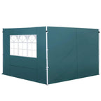Dark green gazebo side wall panel with rectangular window insert