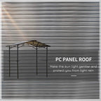 Black corrugated hardtop roof panel for outdoor gazebo tent