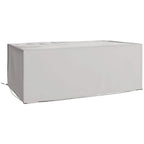 Grey waterproof rectangular patio furniture cover for sofa set, 210x140x80cm