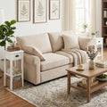 White 2-tier side table set with drawers and shelves in living room