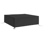 Outsunny Large Patio Garden Set Cover 600D Oxford Square Waterproof, 230 x 230 x 70cm, Black