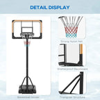 Strong nylon net and shatterproof backboard on a black basketball hoop stand